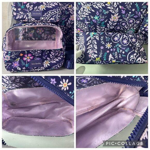 A Set of Vera Bradley Lighten Up Travel Duffel Belle Paisley - Picture 10 of 14
